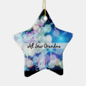 Oma Foto Weihnachtsgeschmack" Keramikornament (Rechts)