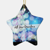 Oma Foto Weihnachtsgeschmack" Keramikornament (Links)