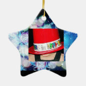 Oma Foto Weihnachtsgeschmack" Keramikornament (Hinten)