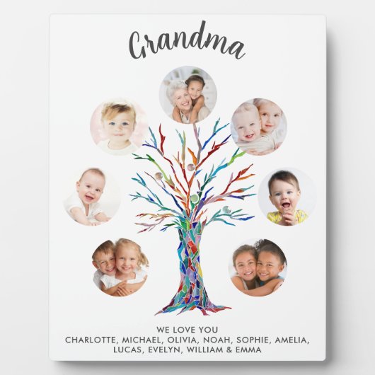 Oma-FotoCollage Fotoplatte (Vorderseite)