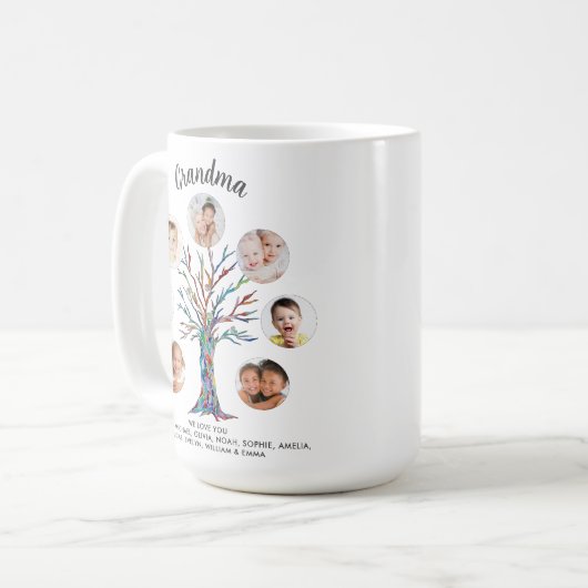 Oma-FotoCollage Kaffeetasse (Vorderseite Links)