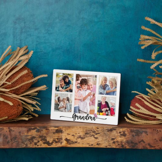 Oma FotoCollage mit 5 Fotos Großmutter Fotoplatte (Seite)