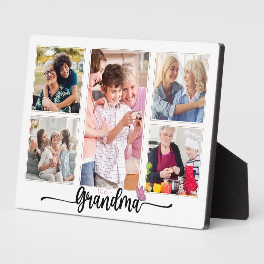 Oma FotoCollage mit 5 Fotos Großmutter Fotoplatte (Seite)