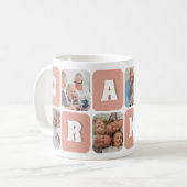 Oma-Fotocollage Retro-Text 6 Bilder Vorlage Kaffeetasse (Vorderseite Links)