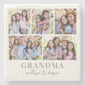 Oma-FotoCollage Steinuntersetzer (Vorderseite)