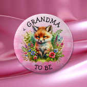 Oma | Fox Woodland Themed Baby Dusche Button