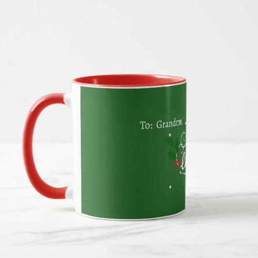 Oma, Frohe Weihnachten, Tasse (Links)