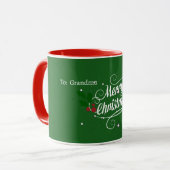 Oma, Frohe Weihnachten, Tasse (Vorderseite Links)