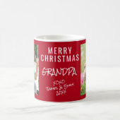 Oma Frohe Weihnachts-Rotes Foto Kaffeetasse (Mittel)