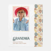 Oma Fun Personalisierter Abstrakter Regenbogen Fleecedecke (Vorderseite)