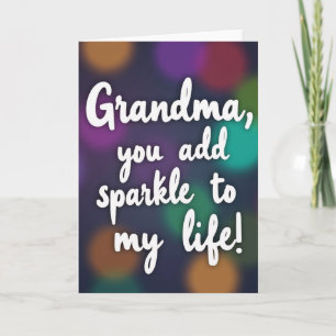 Oma Funkel Lichter Karte