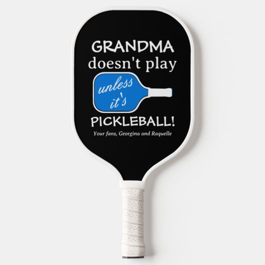 Oma Funny Pickleball Spaß Niedliche Fun Typografie Schläger (Vorderseite)