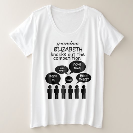 Oma Funny und Inspiration Große Größe T-Shirt (Design vorne)