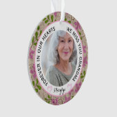Oma für immer in unserem Herzen Ornament (Vorderseite)