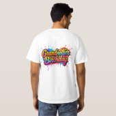 Oma Geburtstag Farbiger Farbspritzer-Design T-Shirt (Schwarz voll)