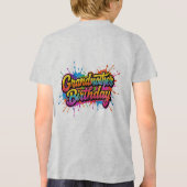 Oma Geburtstag Farbiger Farbspritzer-Design Tri-Blend Shirt (Rückseite)