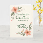 Oma Geburtstag Leben Erblüht Dank Dir Karte (Gelbe Blume)