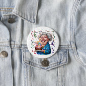 Oma Geburtstag mit großem Lächeln Button (Beispiel)