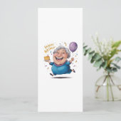 Oma Geburtstagsfeier Einladung (Stehend Vorderseite)