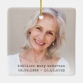 Oma-Gedenkstätte für das Foto der Erinnerung Keramikornament (Rückseite)