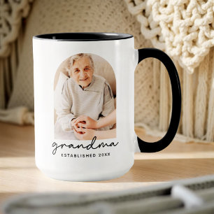Oma gegründet 20XX Modernes einfaches Foto Tasse