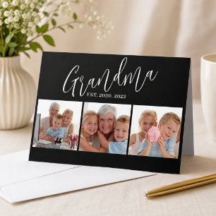 Oma Gegründet 3 Foto Frohen Großelterntag Karte