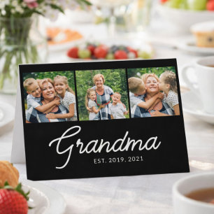 Oma gegründet Black 3 Foto Großelterntag Karte
