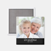 Oma gegründet Foto-Geschenk Magnet (Vorderseite/Rückseite)