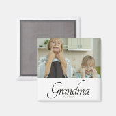 Oma Gegründet Foto-Geschenk Magnet (Vorderseite/Rückseite)