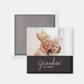 Oma Gegründet Foto-Geschenk Magnet (Vorderseite/Rückseite)
