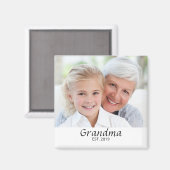 Oma gegründet Foto-Geschenk Magnet (Vorderseite/Rückseite)