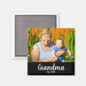 Oma gegründet Foto-Geschenkmagnet Magnet (Vorderseite/Rückseite)
