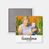 Oma gegründet Foto-Geschenkmagnet Magnet (Vorderseite/Rückseite)