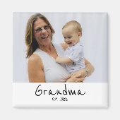Oma gegründet Foto-Geschenkmagnet Magnet (Vorne)