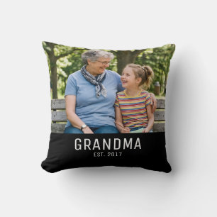 Oma gegründet Foto Kissen