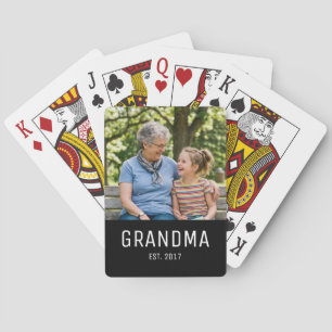 Oma gegründet Foto  Spielkarten