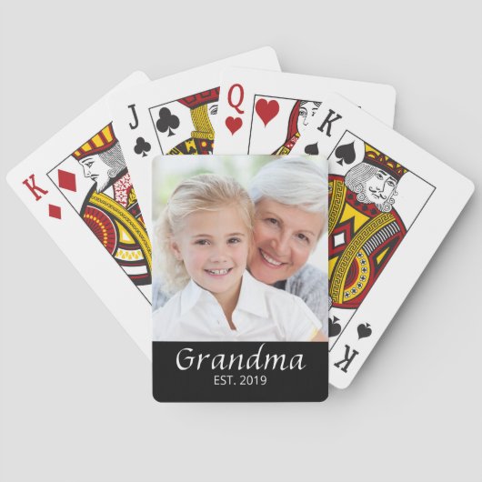 Oma gegründet Foto Spielkarten (Rückseite)