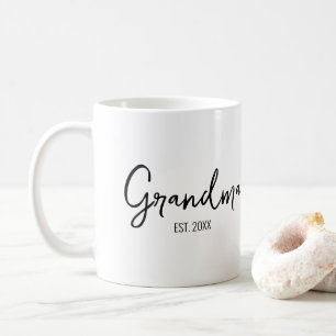 Oma Gegründet Jahr Schwarz Schrift Typography Kaffeetasse