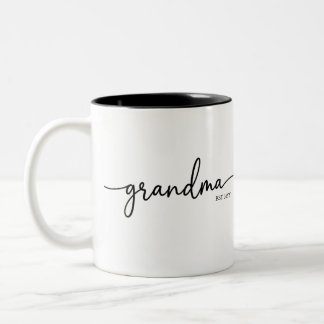 Oma gegründet | Oma Geschenk Zweifarbiges Kaffee Zweifarbige Tasse
