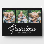 Oma gegründet Script Black 3 Foto Fotoplatte (Vorderseite)