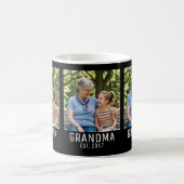 Oma gegründet Script Schwarz 3 Foto Kaffeetasse (Mittel)