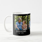 Oma gegründet Script Schwarz 3 Foto Kaffeetasse (Links)