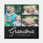 Oma gegründet Skript 3 Foto Magnet (Vorne)