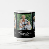 Oma gegründet Skript Schwarz 3 Foto Kaffeetasse (Mittel)