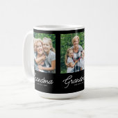 Oma gegründet Skript Schwarz 3 Foto Kaffeetasse (Vorderseite Links)