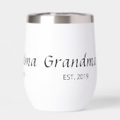 Oma gegründet Typografie Geschenk Isoliert (Rückseite)