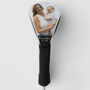Oma gegründet weißes Schriftfoto Golf Headcover