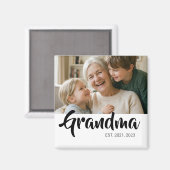 Oma gegründetes Fotogeschenk Magnet (Vorderseite/Rückseite)