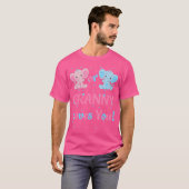 Oma-Gender zeigen rosa oder blaue Übereinstimmung T-Shirt (Vorne ganz)