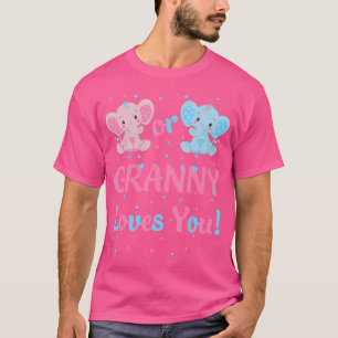 Oma-Gender zeigen rosa oder blaue Übereinstimmung T-Shirt